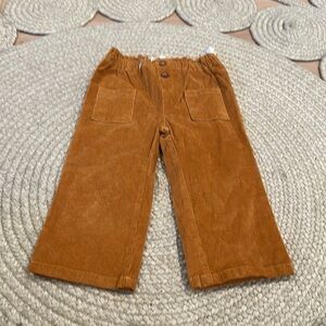 Jessica Simpson girls wide leg corduroy mustard pants 24M NWT